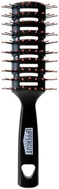 Uppercut Deluxe Vent Brush for Men – Blow Dry Hair Brush with Vented Design for Maximum Airflow, Flexible Ball-Tip Bristles for Control, Styling Brush for Medium to Long Hair, Barber & Grooming Tool by UppercutDeluxe