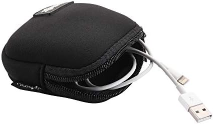 CM Pack of 2 Mini Pouch Case Bag Small Travel Storage Carrying Bag Compatible with MagSafe Power Adapter, Laptop Accessories Cables, Cords, USB Drives, Earphones - Image 4