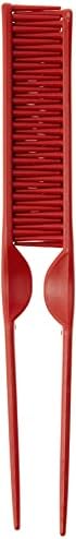 CocoBlack Naturals 3 Row Styling Comb For Detangling, Defining And Separating Curls (Red) - Image 2