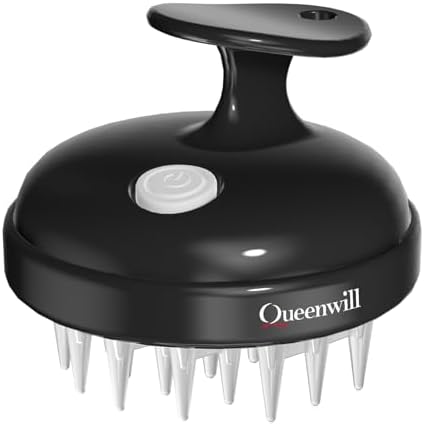 Scalp Massager Electric Hair Growth Scrubber for Dandruff Removal by Queenwill