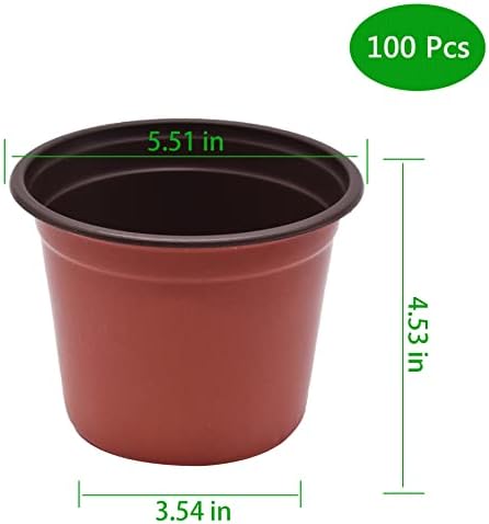 HOSTIC TIC 5.5 Inch Nursery Pot Seedling Pot 100 Packs - Image 3