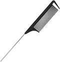 Yumflan Hair Comb, Rat Tail Comb for Braiding Hair, Fine Tooth Hair Comb with Stainless Steel Pintail for Sectioning, Parting and Styling - Black by yumflan