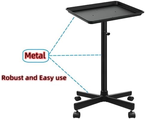 Salon Tray on Wheels, Metal Feet Salon Tray Cart - Image 4