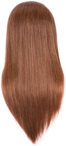20inch 100% Mannequin Head Human Hair Doll Head for Hair Styling - Image 3
