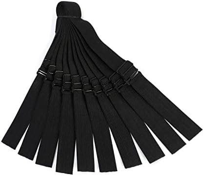 Adjustable Elastic Bands Straps For Wigs (Black/10pcs) by JIUSERLU