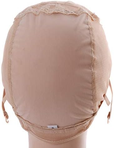 YANTAISIYU 4X4 Inch U Part Swiss Lace Wig Cap for Making Wigs with Adjustable Straps on the Back Glueless Hairnets (Blonde S) - Image 6