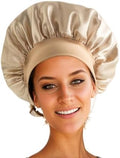 Silk Bonnet for Men Women Hair Bonnet for Sleeping,High Elasticity Wide Soft Band Sleep Cap for Curly Hair Braids by HUZJKD
