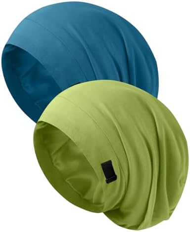 ZHENSILK Silk Bonnet for Sleeping Women, Adjustable Silky Satin Lined Sleep Cap, Silk Hair Wrap Slouch Beanie Hat by ZHENSILKFocusonhaircare