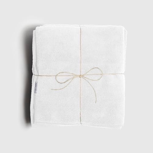 Fromm Softees Microfiber Hair Towels, Fast-Drying, 10-Pack, White - Image 6