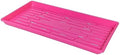 SUNPACK 10" x 20" Heavy Duty Shallow Plastic Seed Starting Tray, Magenta, 1" - Lined with Drainage Holes for Excess Water and Aeration, Ideal for Greenhouses or Indoor Gardening by SUNPACK