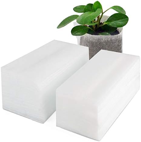 Seedling Grow Bags for Plants Bulk, 6x8 inches Sturdy Non-Woven Nursery Bags, 100PCS Solid Plant Grow Seed Starter Bag, Fabric Seedling Pots Pouches Planting Home Garden Supply by ENPOINT