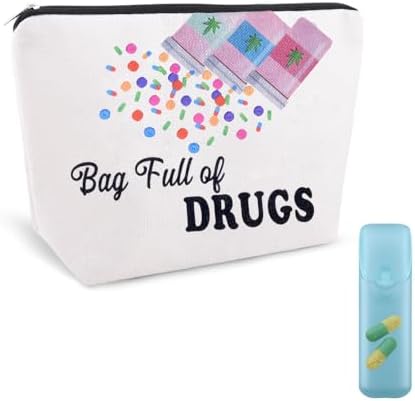 Medicine Drug Bags for Travel Pharmacy Birthday Christmas Gifts for Pharmacist Nurse Female Nursing Students Doctor Pouch Medical Patient Bag Med Physician Practitioner Accessories Bag Gifts for Women by YangQian