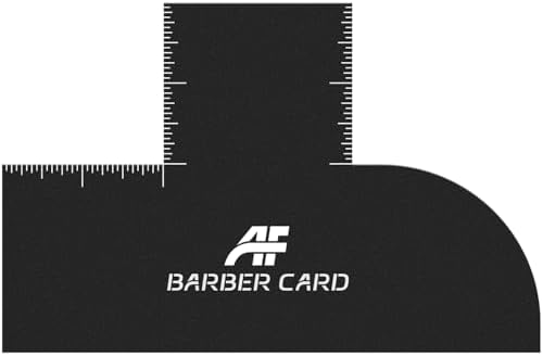 Enhancement Card for Barbers with Measurement Indicators, Reusable Barber Line up Tool and Color Spray Edge Hairline Shaping Tool (Black, One-Size) - Image 2