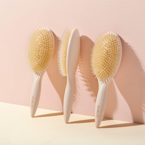The Hair Edit Finish & Shine Boar Bristle Hairbrush for Smooth Shiny Hair - Image 5
