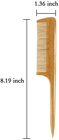 Louise Maelys 2 Pack Wooden Hair Combs, Wide Tooth And Tail Comb - Image 2