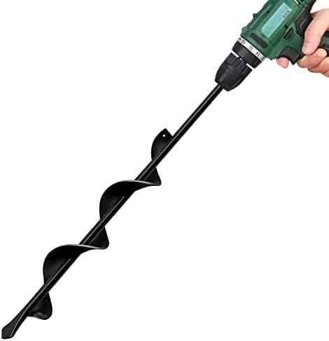 LONGRUN Auger Drill Bit for Planting-1.7"x15" Planting Auger, Garden Spiral Hole Drill Bulb Planter Tool for Planting, Bedding Plants, Flowers, Umbrella Holes - 3/8 Inch Hex Drive Drill Augers by Longrun