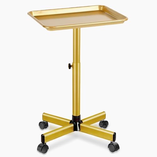 Salon Tray, Gold Salon Rolling Tray, Salon Tray Cart on Wheels by lailelaodi