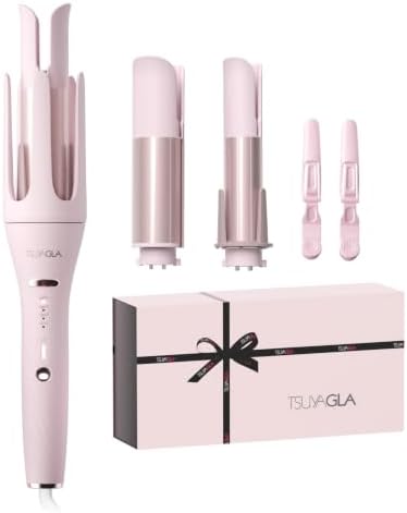 TSUYAGLA 3 in 1 Automatic Curling Iron, Hair Curlers, 1"-1.25"-1.5" Barrels by Tsuyagla