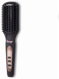 L'ANGE HAIR Le Vite Straightening Brush | Heated Hair Tool for Smoother, Frizz-Controlled Look | Dual-Voltage Hot Brush Straightener for Effortless Styling & Shine | Ceramic Standard Size (Black) by LANGEHAIR