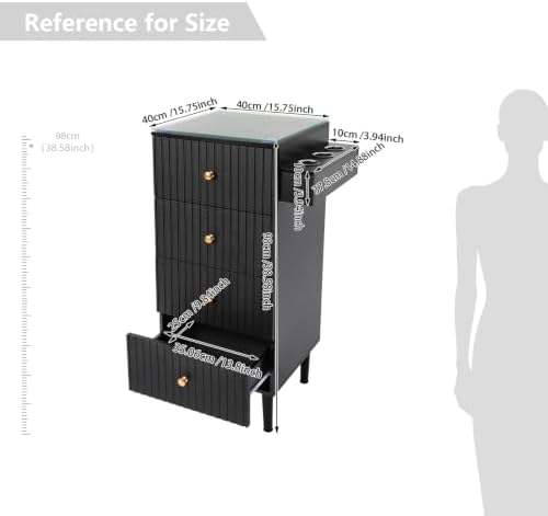 Hair Salon Station for Stylist, Salon Storage Cabinet with Drawers - Image 2