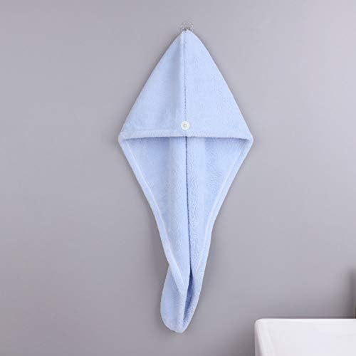 Microfiber Hair Drying Wrap Towel for Women Turban Fast Dry Blue - Image 6