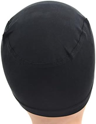 1 Pc Cool Breathable Wig Cap with Elastic Band Stretchable Dome Cap for Wigs (Black) - Image 7