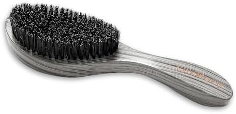 Boar Wave Brush for Men - Medium Hard Brush 360 Waves for Black Hair -Gray - Image 2