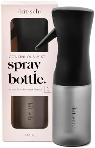 Kitsch Continuous Spray Bottle for Hair – Black, 150ml by Unknown