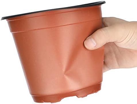 KINGLAKE 100 Pcs 6" Plastic Plants Nursery Pot/Pots Seedlings Flower Plant Container Seed Starting Pots - Image 3