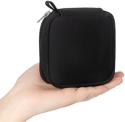 Mini Pouch for Organization, Soft Small Electronic Organizer Travel Storage Carrying Tech Bag Compatible with MagSafe Power Adapter, Laptop Accessories Cables, Cords, USB Drives, Earphones Black - Image 2