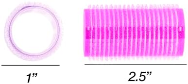 Pink Self Grip Hair Rollers - 10pc Gentle Grip Hair Roller Set for Women - Image 6