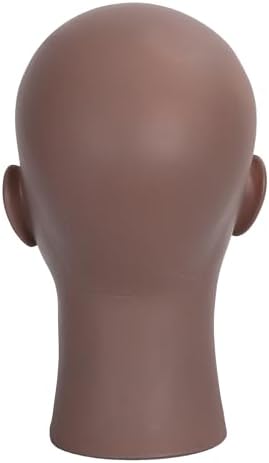 Bald Mannequin Head for Wigs Making, Styling, Makeup Training, Professional Cosmetology Display, Hat Helmet Glasses Display Head Model with Free Clamp Stand - Image 4