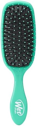 Wet Brush Shine Enhancer, Aqua, Natural Boar Bristles with Ultra-Soft IntelliFlex Technology, Leaves Hair Shiny and Smooth, Detangling Brush for All Hair Types, For Women, Men, Wet & Dry Styling by WetBrush