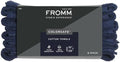 Fromm ColorSafe 100% Cotton Bleach Proof Salon Hair Towels for Hairstylists, Barbers, Spa, Gym in Navy, 16" by 29", 6 Count Absorbent Stain Resistant Towels for Drying Curly, Long, Wavy Hair by Fromm