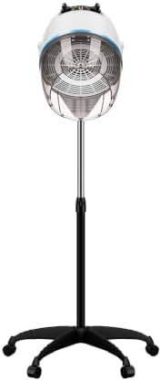 Hair Dryer, Professional Adjustable Hooded Floor Hair Bonnet Dryer Stand Up Hair Dryers with Rolling Base for Home Salon Spa Beauty Equipment, White by Saicool