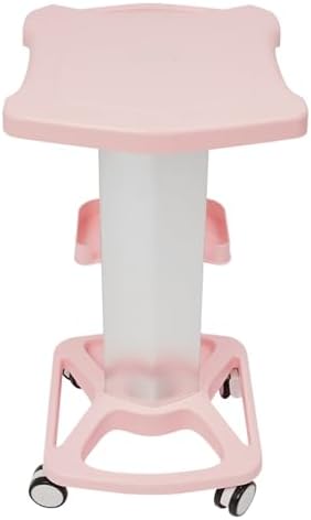 Pink Acrylic Salon Cart, Rolling Beauty Trolley with Wheels(28.74" H) - Image 7