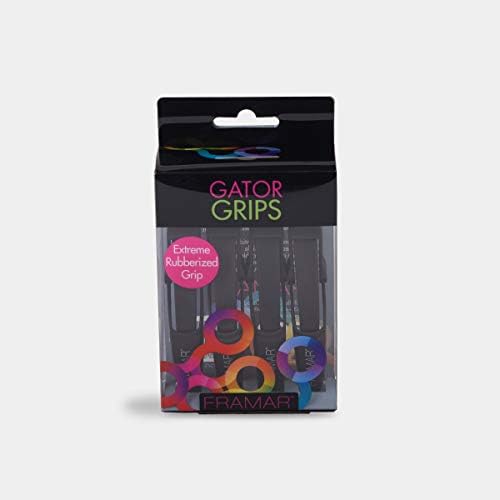 Framar Gator Grips Black Styling Hair Clips, Rubberized – 4 Pack - Image 2
