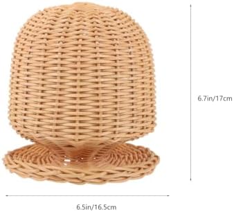 Ipetboom Rattan Hat Display Stand, Woven Wicker Dome Shaped Hat Holder - Image 2
