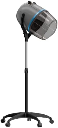 JupiterForce Professional Hooded Floor Hair Dryer 1300W Adjustable Stand Up Bonnet Hair Dryer with Rolling Wheels for Home Salon Spa Beauty Equipment (Grey) by JupiterForce