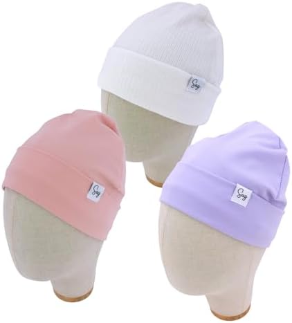 Jersey Beanie Hat for Newborn Baby Boys Girls Silky Satin Lined Hats Bonnet Toddler Infant Little Kids Beanies Caps - Image 2