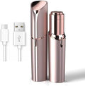 Rechargeable Facial Hair Removal for Women - as Seen on TV Painless Face Shaver - Electric Hair Remover for Face Lips Peach Fuzz with Light (Rose Gold) by Unknown