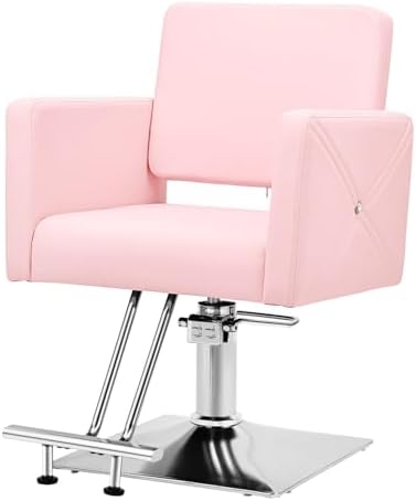 Artist hand Pink Salon Chair for Hair Stylist with Back Cover by Artisthand