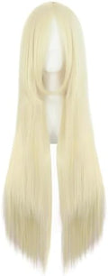 MapofBeauty 32 Inch Long Straight Anime Costume Cosplay Wig, Light Blonde by MapofBeauty