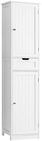 Iwell 66.9" Tall Bathroom Storage Cabinet with 2 Doors & 1 Drawer by IWELL