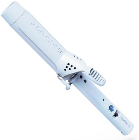 vodana GlamWave Ceramic Hair Curler 1.4 inch - Shiny & Damage-Free Natural Waves with All-Day Hold | Advanced Double Ceramic Coating with Rapid Instant Heat, Creamy Blue by vodana