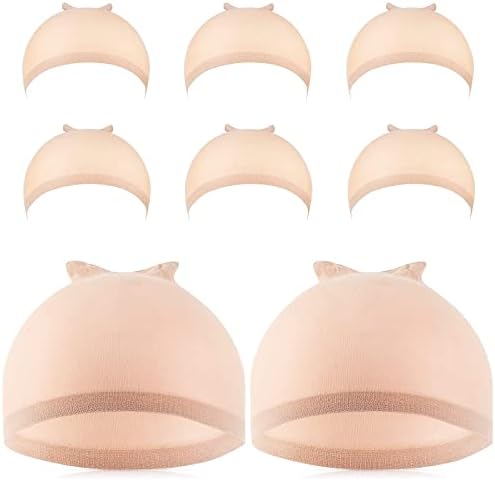 IKOCO Wig Cap, 6Pcs Stretchy Nylon Caps for Women, Beige by Shineforyourbeauty