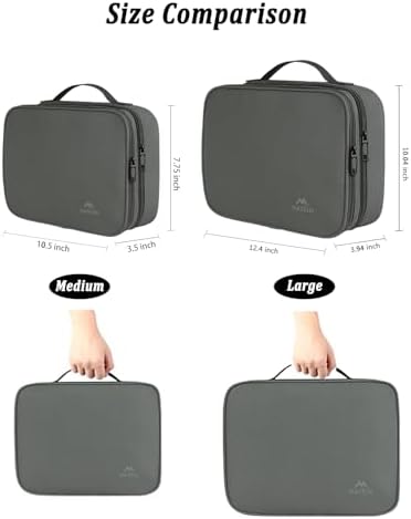 MATEIN Travel Electronics Organizer Case, Large Cable Storage Bag, Grey - Image 2