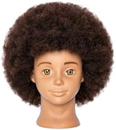 Mannequin Head Human Hair Doll Head Manikin Head Authenically-textured Hair for Girls Pratice Hair-styling Brading with Clamp Holder - Image 2