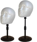 2 PACKS Adjustable wig or hat styrofoam mannequin head holder stand (13”to 17”) by FASHION+DO