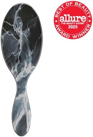 Wet Brush Original Detangler Brush - Metallic Marble, Onyx - All Hair Types - Ultra-Soft IntelliFlex Bristles Glide Through Tangles with Ease - Pain-Free Comb for Men, Women, Boys and Girls - Image 2